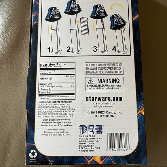 2014 GIANT 12” PEZ DARTH VADER STAR WARS WITH SOUND Candy Roll Dispenser #001803 - Picture 8 of 16